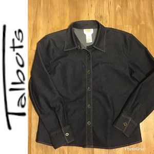 Talbots Stretch Denim Button Shirt